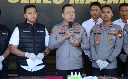 Polres Malang Amankan Dua Pemuda Bawa Sajam Saat Penyekatan Malam 1 Suro